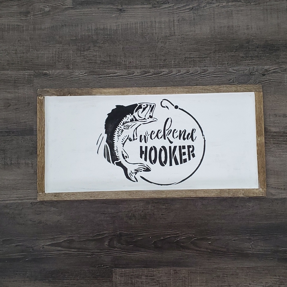 Fishing  wall decor handmade new